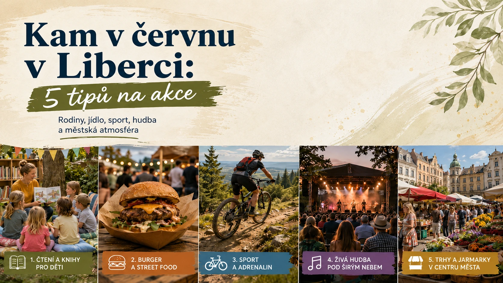 Letní akce v Liberci vhodné pro návštěvníky se zaparkovaným obytným vozem pod Ještědem